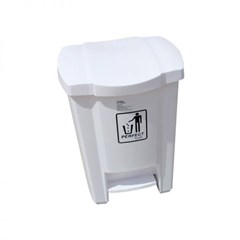 COLETOR 17 LITROS BRANCA COM PEDAL