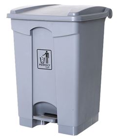 LIXEIRA 50L CINZA PERFECT