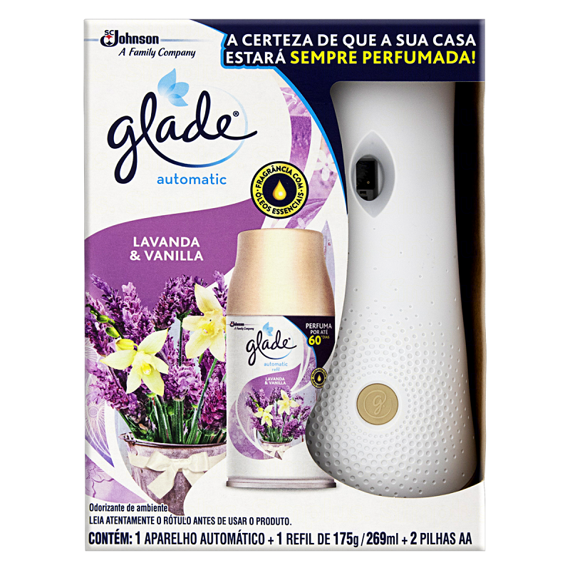 ODORIZADOR AUTOMATICO GLADE COM REFIL LAVANDA