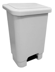 COLETOR 100 LITROS BRANCO COM PEDAL SEM RODAS