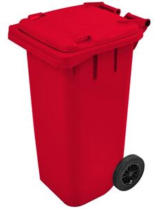 COLETOR 240L VERMELHO RODA 200MM