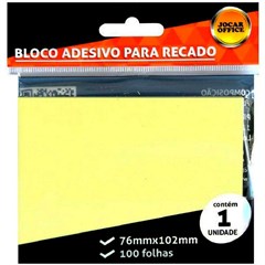 BLOCO ADESIVO POST-IT 76X102MM  JOCAR- 100FL
