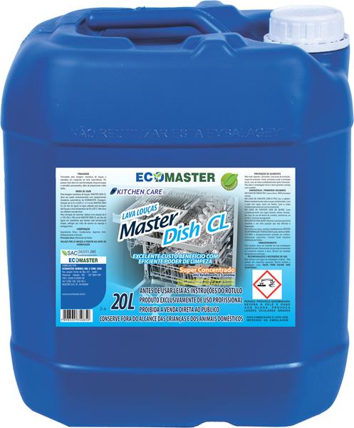 DETERGENTE MAQUINA LAVA LOUCA 20L MASTER DISH