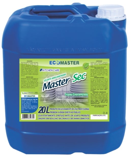 SECANTE MAQUINA LAVA LOUCA 20L MASTER SEC