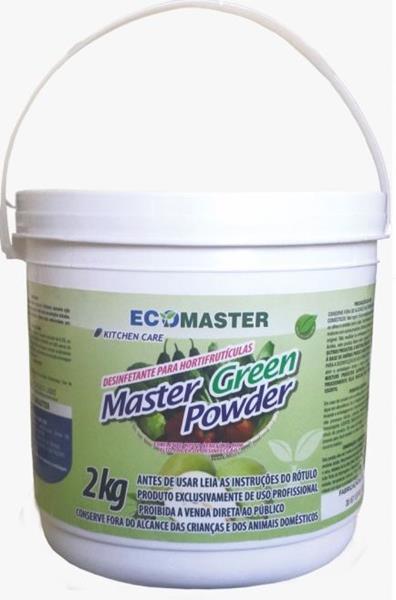 DESINFETANTE FOLHAS LEGUMES E VERDURAS 2KG MASTER GREEN POWDER