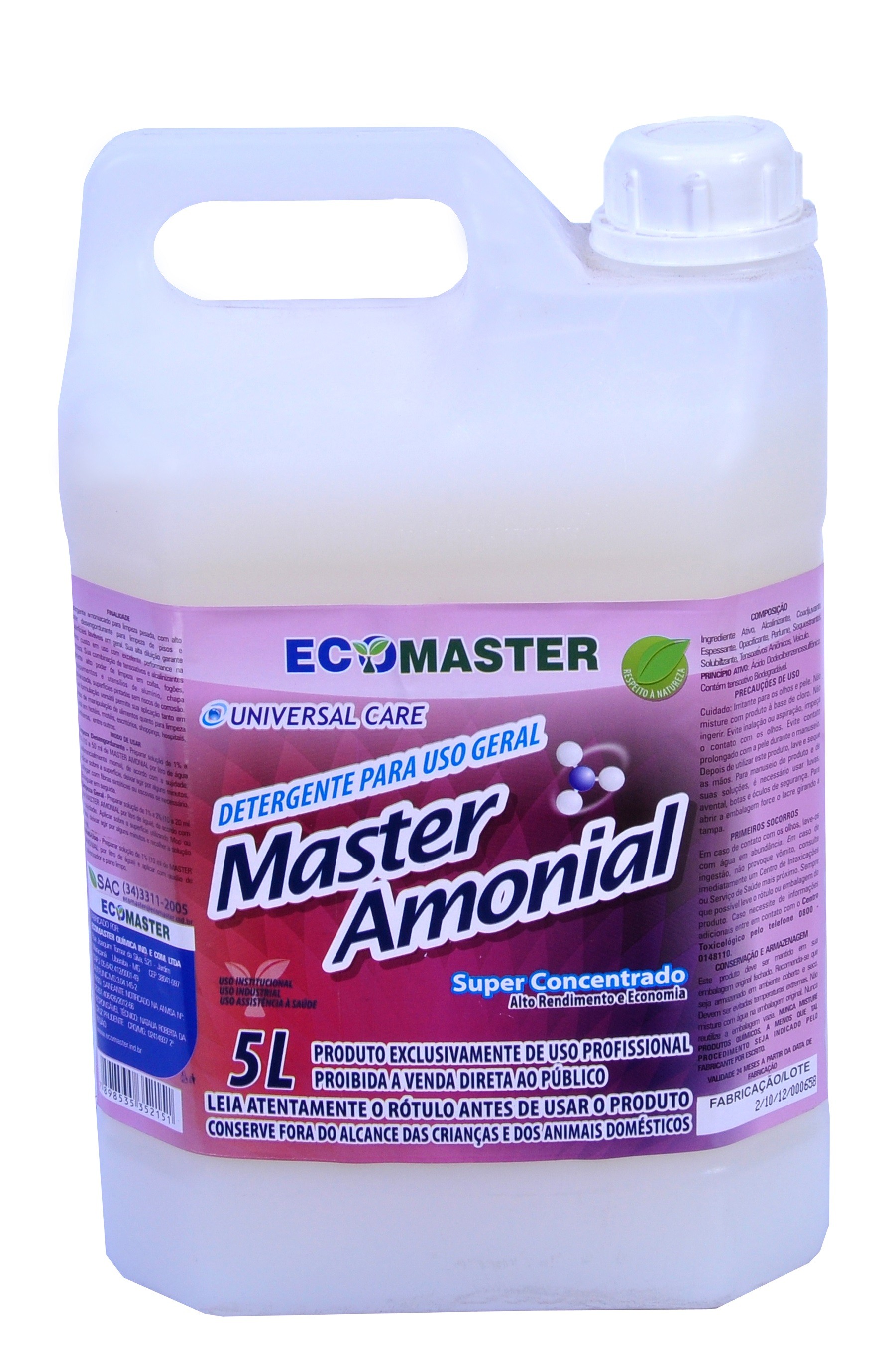 DETERGENTE AMONIACADO 5L MASTER AMONIAL