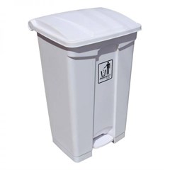 COLETOR 35 LITROS BRANCA COM PEDAL