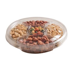 BANDEJA PETISCO 4 DIVISORIAS GALVANIZADOS 540 CRISTAL 100UN