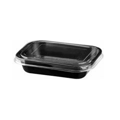 BANDEJA FORNO G240 PLÁSTICA COM TAMPA 800ML 100UN