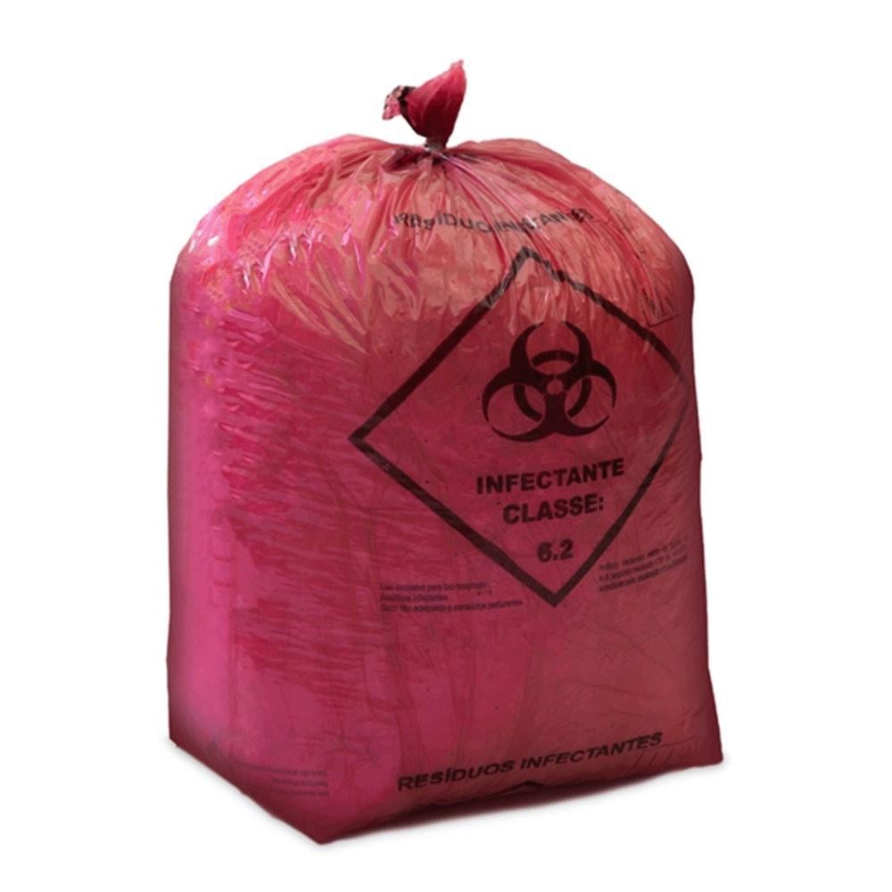 SACO LIXO INFECTANTE 40L VERMELHO 100UN