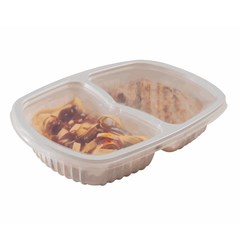 BANDEJA REFEIÇÃO 2 DIVISORIAS G322 BRANCO 1150ML 100UN