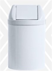 COLETOR 14 LITROS BRANCO COM TAMPA VAI E VEM