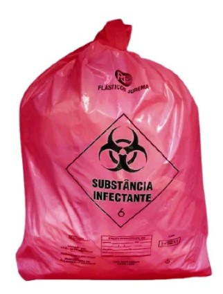 SACO DE  LIXO INFECTANTE 20 LITRO VERMELHO 100 UNIDADES