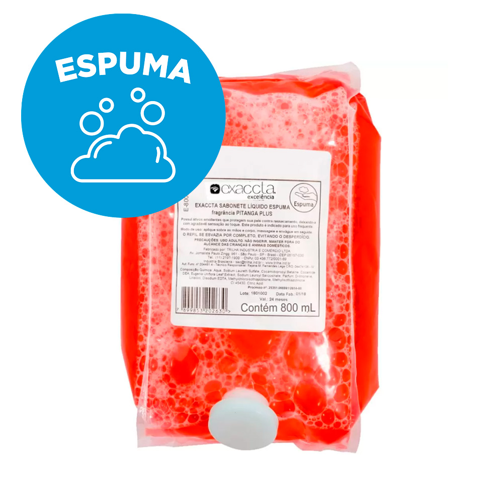 SABONETE ESPUMA 800ML PITANGA REFIL