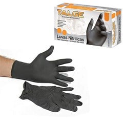 LUVA NITRILICA PRETA P S/PO 100UN