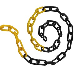 CORRENTE PLASTICA AMARELA/PRETA 10 METROS