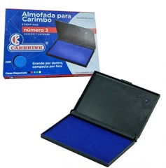 ALMOFADA CARIMBO AZUL NÚMERO 3 CARBRINK
