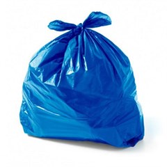 SACO DE  LIXO 20 LITROS 0,8KG AZUL 100 UNIDADES