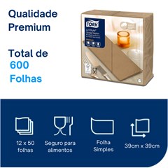 GUARDANAPO PREMIUM TORK 39X39 BEGE 50 FOLHAS