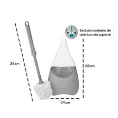 ESCOVA SANITARIA COM SUPORTE PETALAS