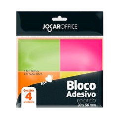 BLOCO ADESIVO 38X50MM COLOR NEON 100FL