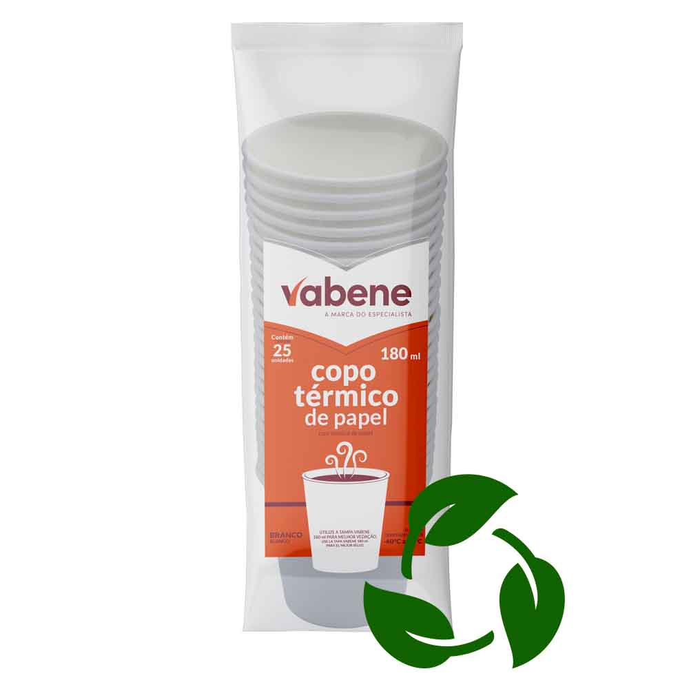 COPO PAPEL VABENE 180ML BRANCO 500UN