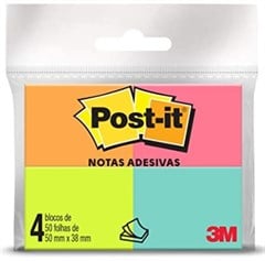 BLOCO POST-IT 38X50MM COLORIDO