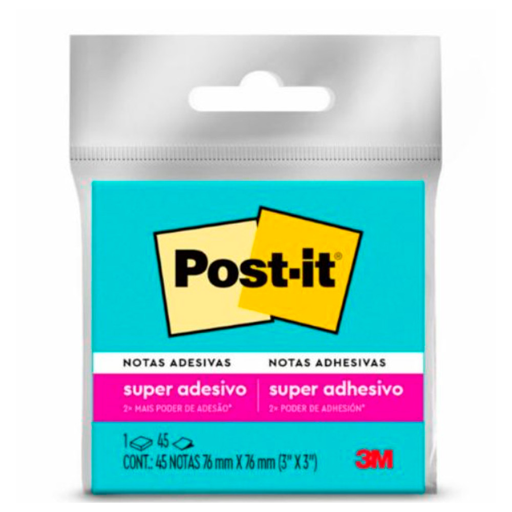 BLOCO POST-IT 76X76MM AZUL 45FL