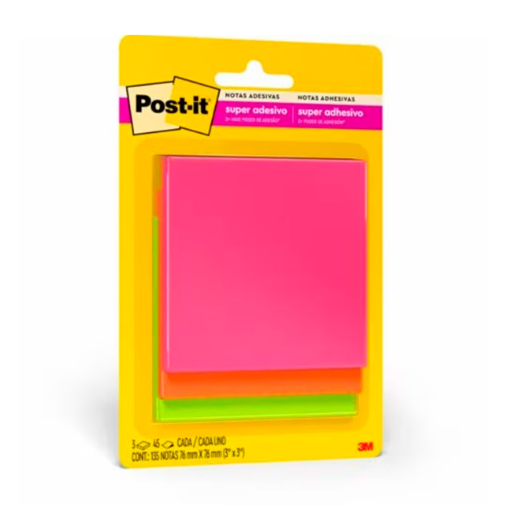 BLOCO POST-IT 76X76MM CASCATA MISTO 45FL