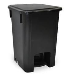 COLETOR 15 LITROS PRETO COM PEDAL