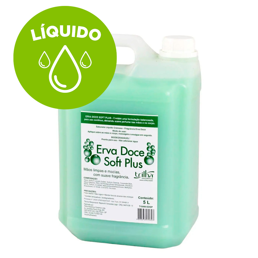 SABONETE LIQUIDO 5L ERVA DOCE SOFT