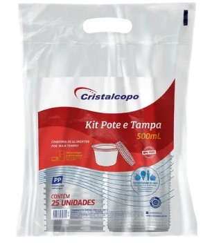 KIT POTE/TAMPA 500ML 300UN