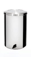 LIXEIRA C/TAMPA PEDAL ACO INOX 12LT