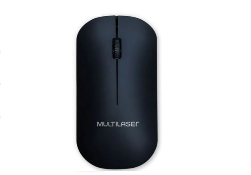 MOUSE SEM FIO 2.4 GHZ 1200 DPI PT USB   