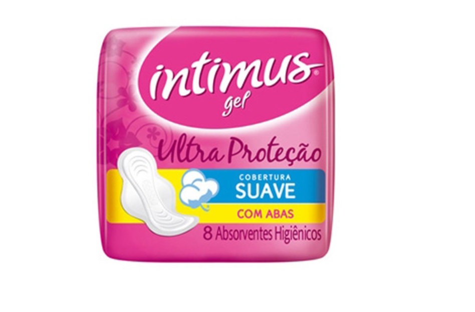 ABSORVENTE INTIMUS GEL 8 UNIDADES SUAVE COM ABAS