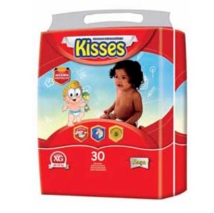 FRALDA INFANTIL KISSES XG 168UN