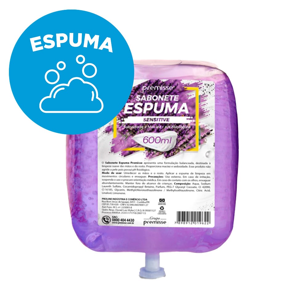 SABONETE ESPUMA 600ML SENSITIVE