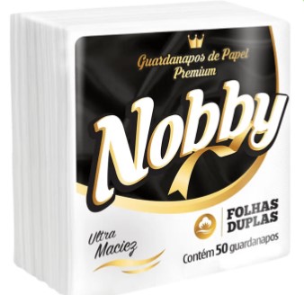 GUARDANAPO NOBBY FOLHA DUPLA 21X22CM 2.400 FOLHAS