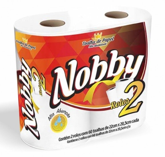 PAPEL TOALHA ABSORVENTE NOBBY 2RL