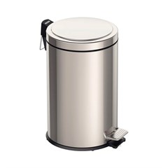 LIXEIRA INOX 12 LITROS COM PEDAL
