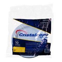 PRATO RED RASO 15CM BRANCO 10UN
