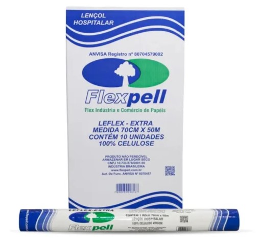 LENCOL HOSPITALAR 70X50 PICOTADO FLEXPELL 10RL