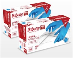LUVA NITRILICA AZUL SEM PO PEQUENO 100 UNIDADES