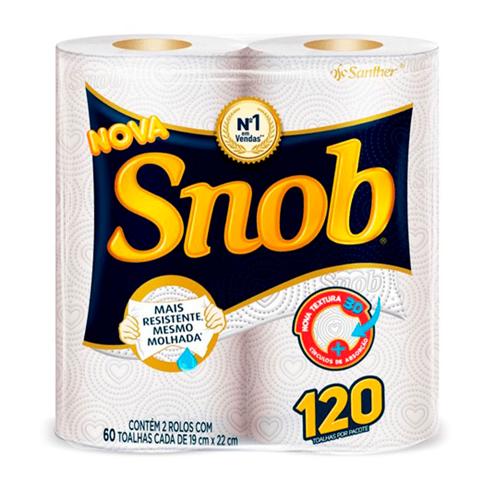 PAPEL TOALHA ABSORVENTE SNOB 2RL