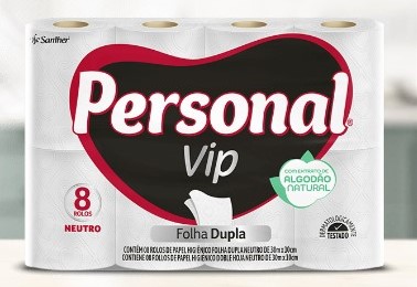 PAPEL HIGIENICO ROLO FOLHA DUPLA PERSONAL 8X30MT