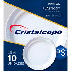 PRATO RED RASO 18CM BRANCO 10UN