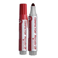 MARCADOR PERMANENTE COMPACTOR VERMELHO