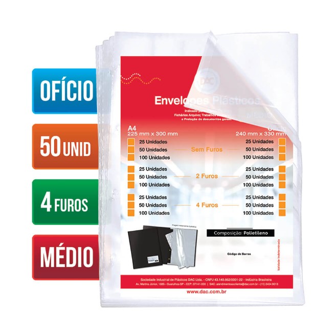 ENVELOPE SACO PLASTICO 24X33CM 50UN