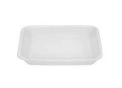 BANDEJA RASA B1 400UN 150X150X18MM BRANCA