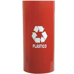 COLETOR 23 LITROS VERMELHO COM ADESIVO